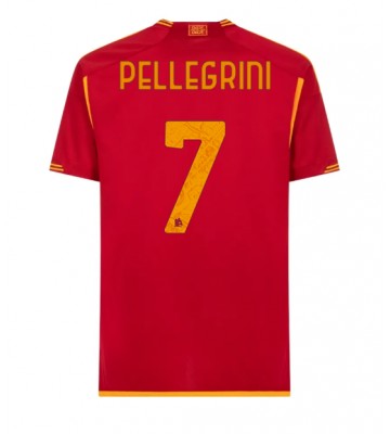 AS Roma Lorenzo Pellegrini #7 Koszulka Podstawowych 2023-24 Krótki Rękaw